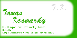 tamas kesmarky business card